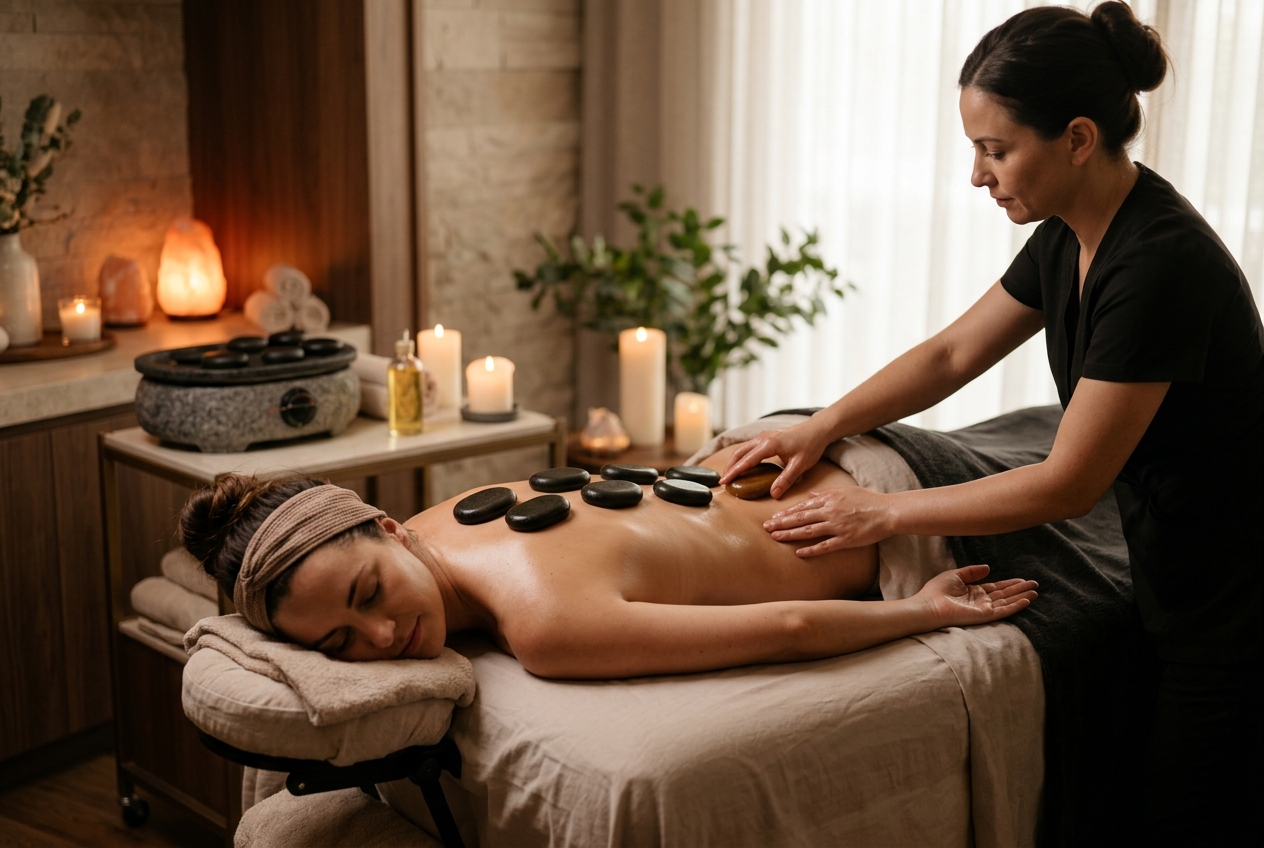 Séance de massage thérapeutique relaxant chez Symphonie des Sens à Vaugondry