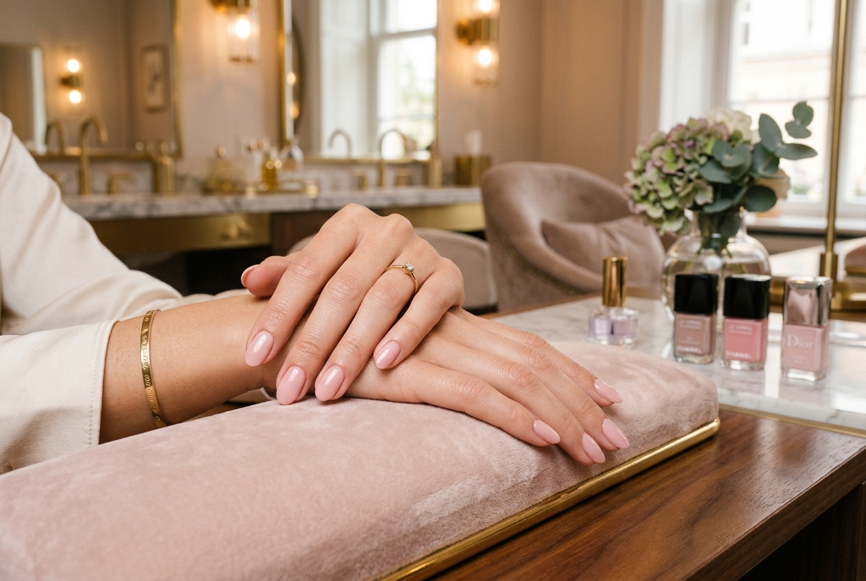 Pose d'ongles en gel soignée chez Symphonie des Sens à Vaugondry